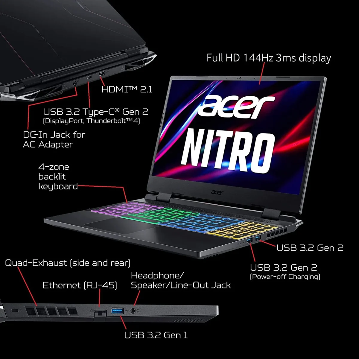 Acer Nitro 5 AN515-58-725A Gaming Laptop information